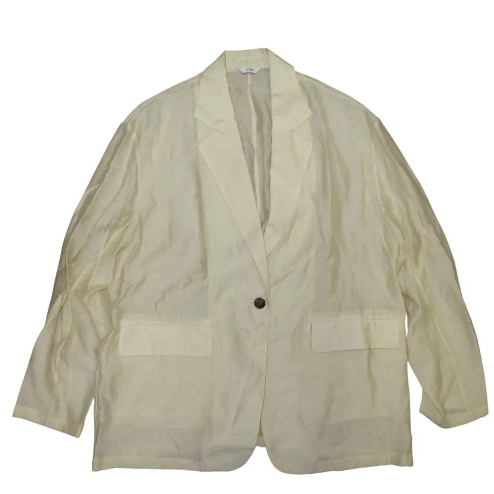 CLANE クラネ SHEER TAILORED SHIRT シアーテーラード ジャケット 16122-4182 サイズ1 アイボリー