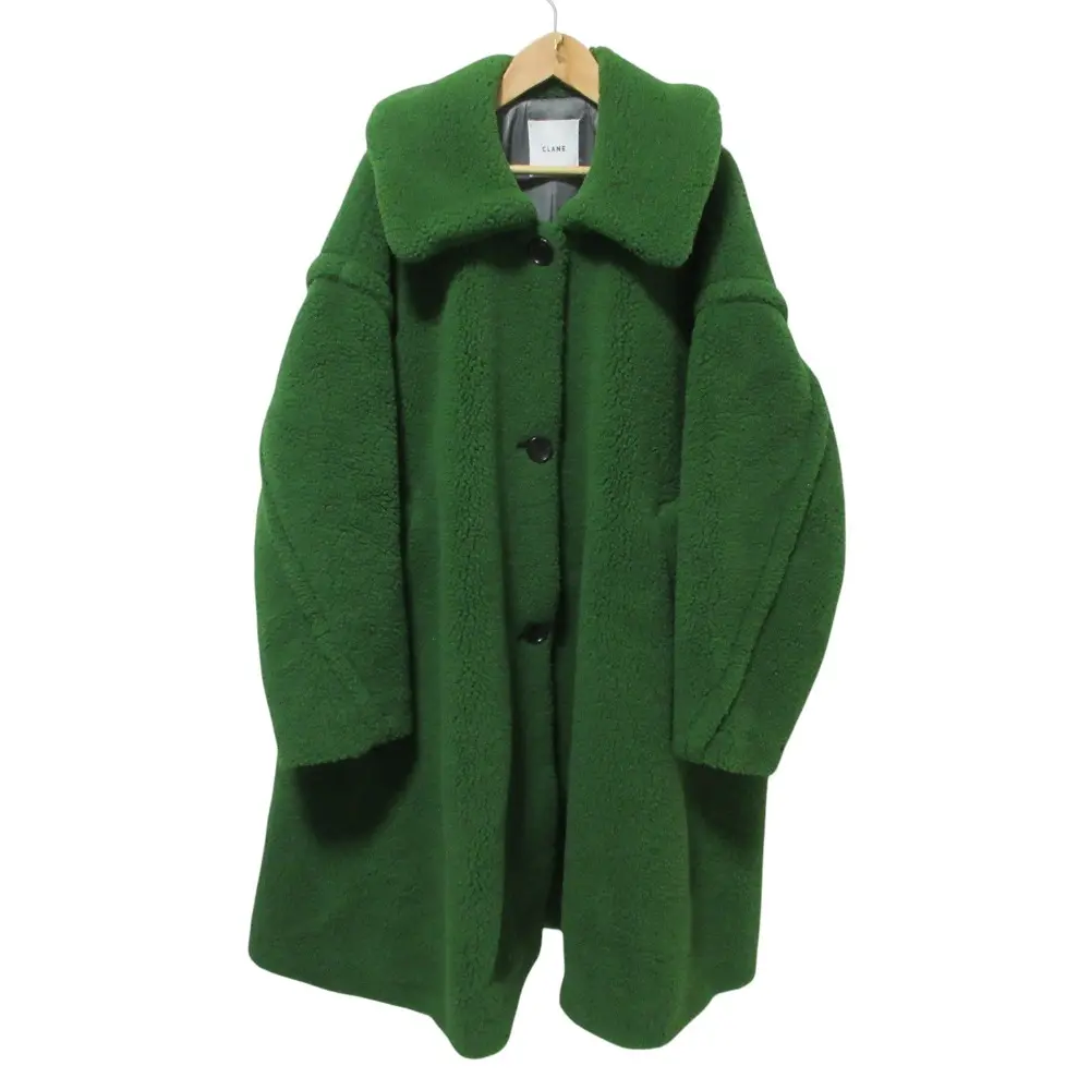 CLANE クラネ VOLUME FLARE BOA COAT ボリュームフレアボアコート 13104-0562 サイズ1 グリーン