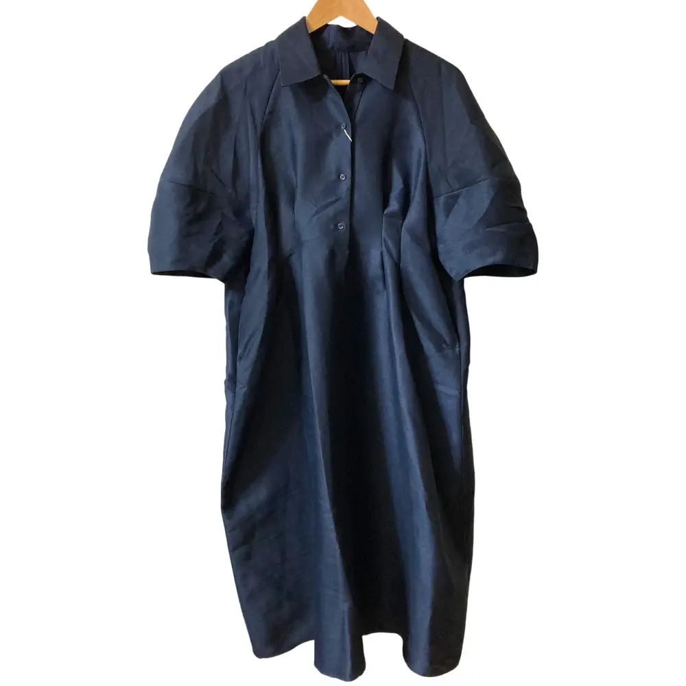 25AW CLANE クラネ FORM SLEEVE ONEPIECE 半袖 ドレス ワンピース サイズ0  ネイビー 