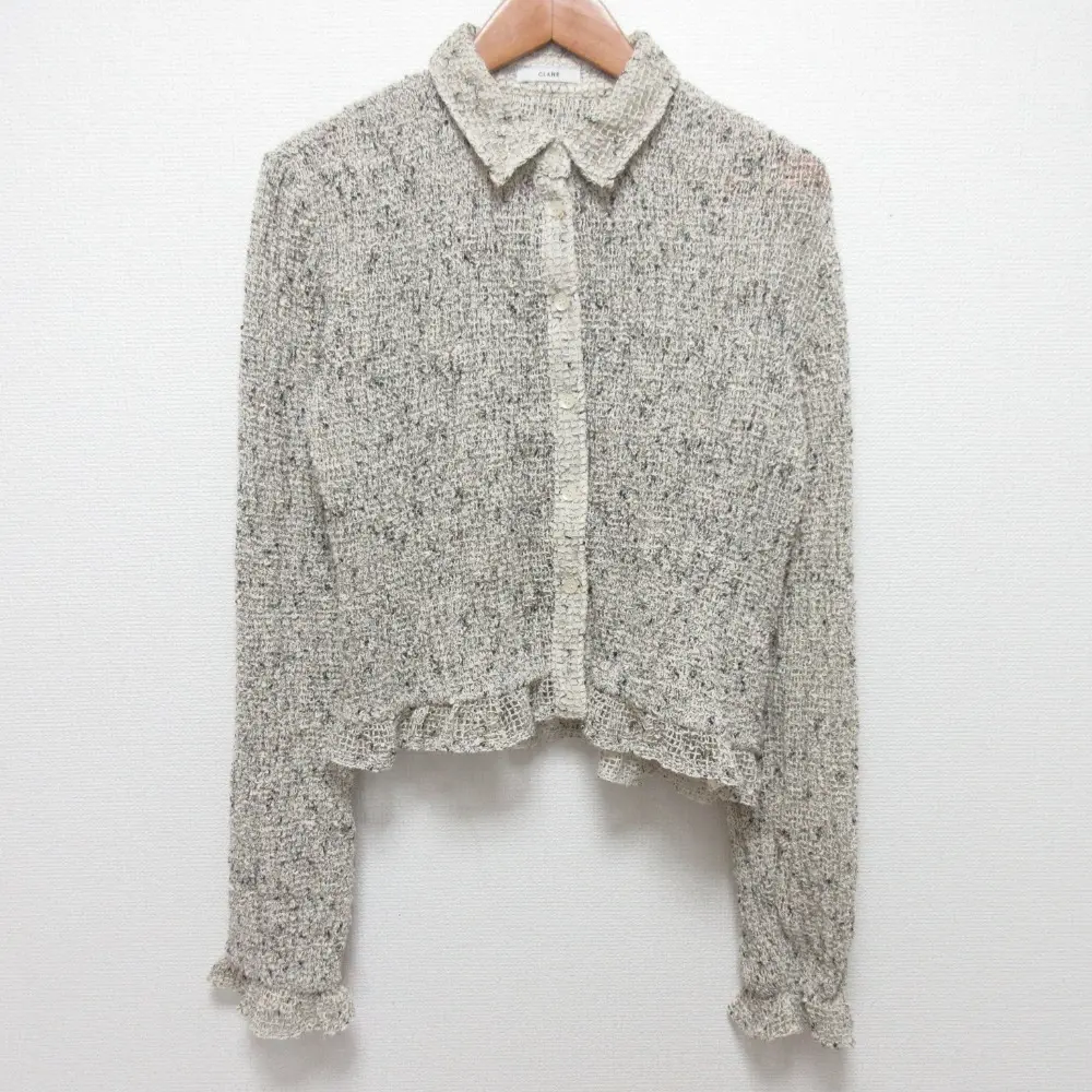 CLANE クラネ MIX MESH GATHER SHIRT ミックスメッシュ ギャザーシャツ 19122-4332 サイズ2 オフホワイト