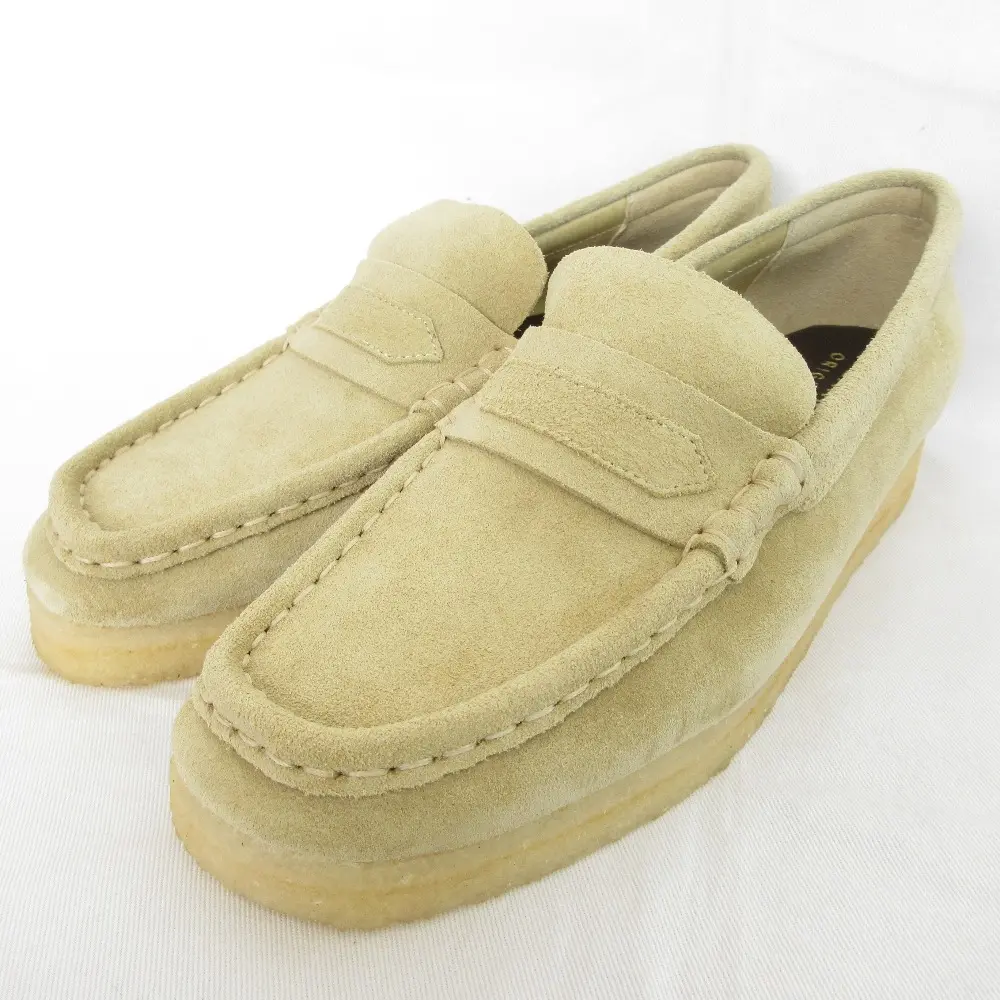 Clarks クラークス スエードレザー ワラビーローファー シューズ UK5 1/2D 24cm ベージュ