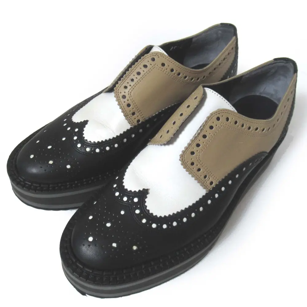 CLERGERIE クレジュリー レザー ウィングチップ ダービーシューズ ドレスシューズ ローファー 36 23cm相当 ブラック