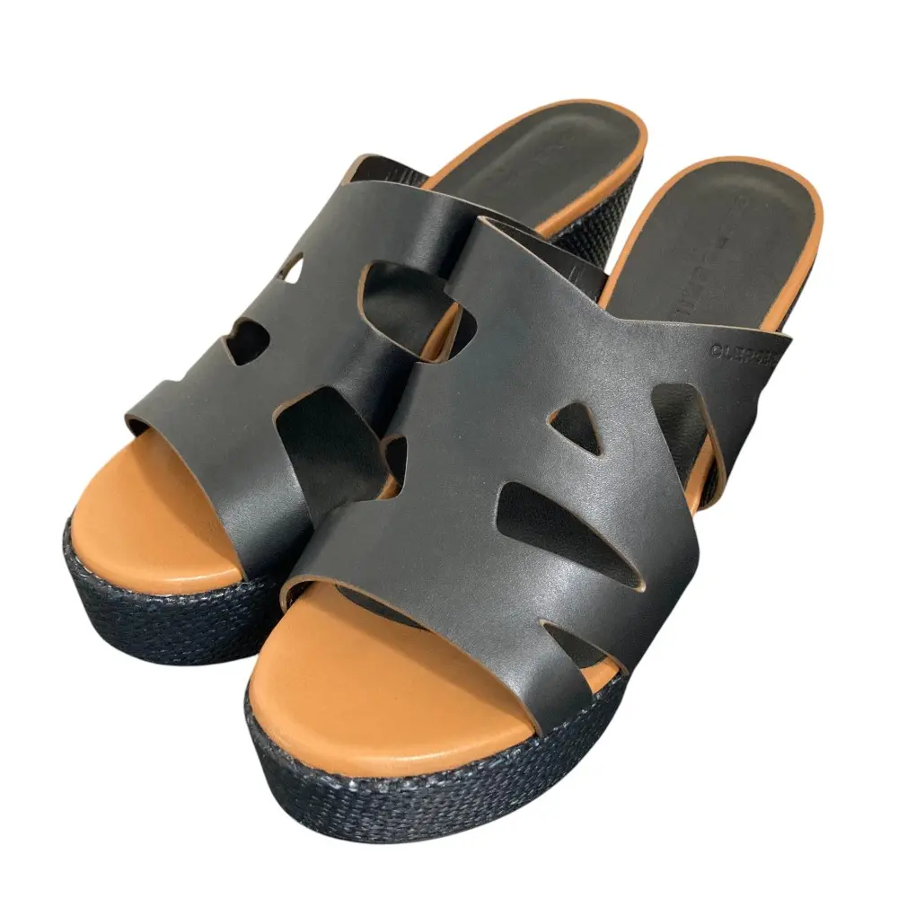 CLERGERIE クレジュリー DELICE サンダル サイズ37 1/2 約24.5cm ブラック