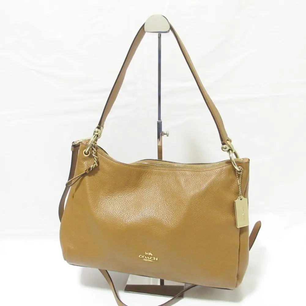 COACH コーチ レザー 2WAY ショルダーバッグ ハンドバッグ F28966 ブラウン