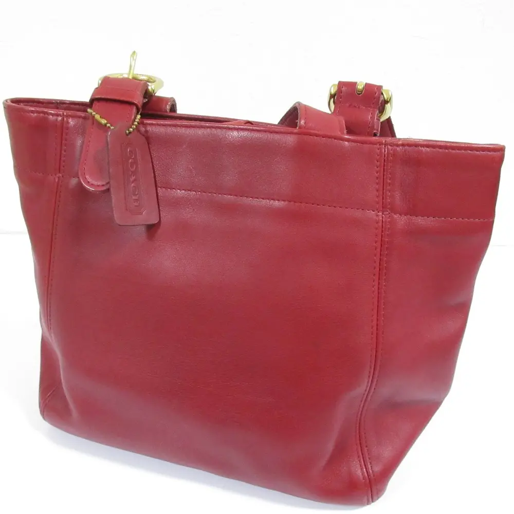 COACH コーチ オールド ヴィンテージ レザー トートバッグ ワンショルダーバッグ 4157 レッド系