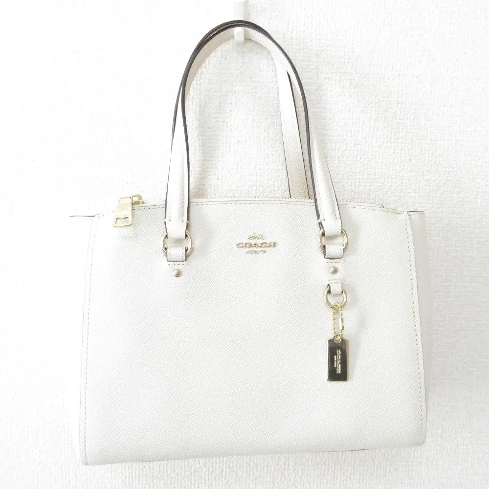 COACH コーチ スタントン キャリーオール レザー 2way トートバッグ ショルダーバッグ 37145 ホワイト