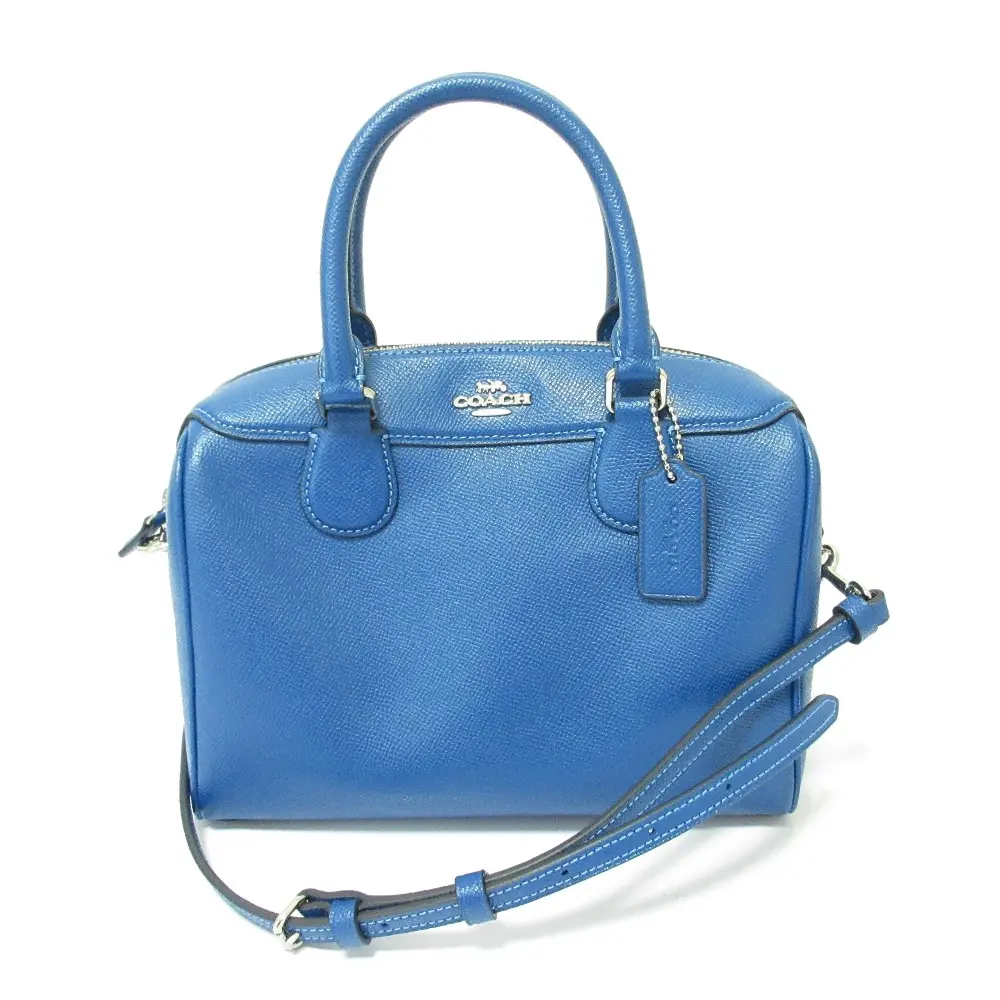 COACH コーチ レザー ミニ ベネット クロスボディ 2way ボストンバッグ ショルダーバッグ F32202 ブルー