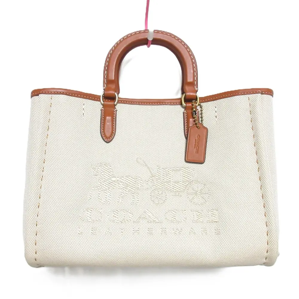 COACH コーチ リーストート28 キャンバス 2way ショルダーバッグ ハンドバッグ CJ811 ナチュラル