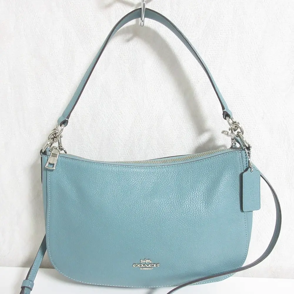COACH コーチ チェルシー クロスボディ レザー 2WAY ショルダーバッグ ハンドバッグ 56819 ブルー系