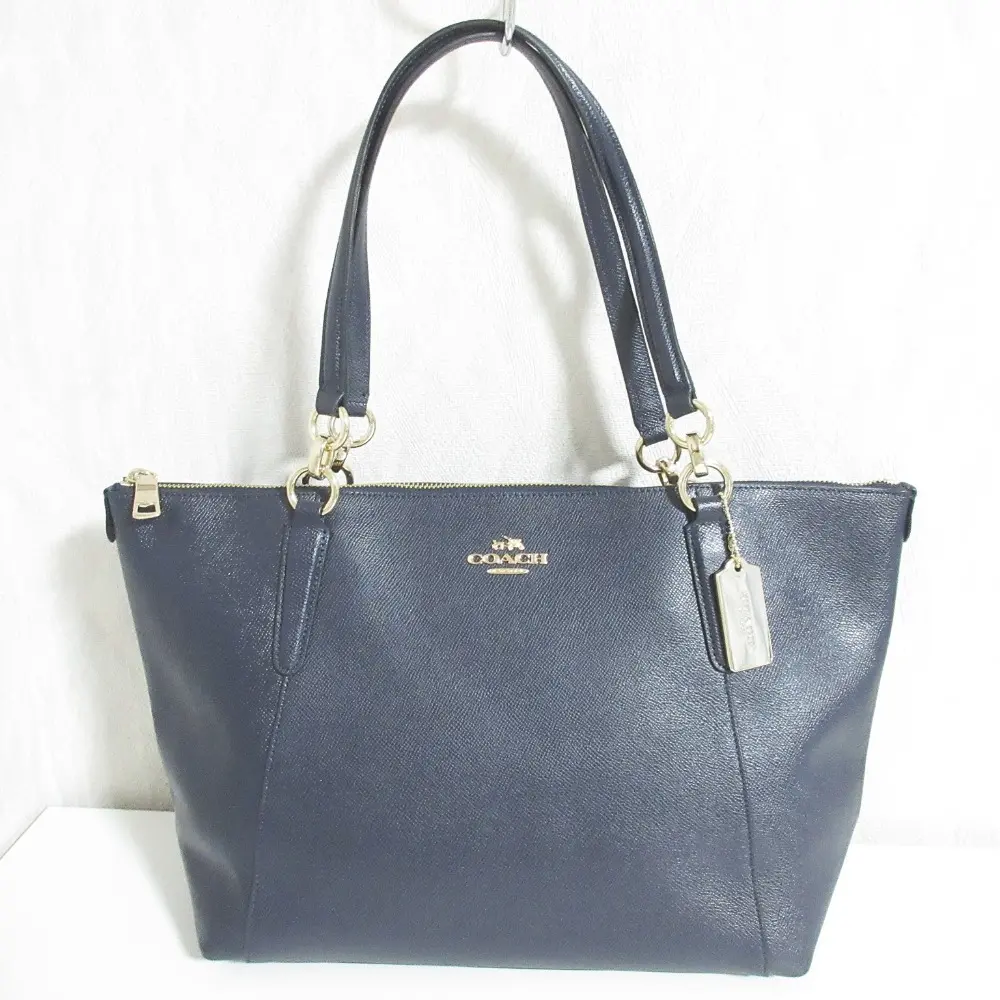 COACH コーチ アヴァ クロスグレインレザー トートバッグ セミショルダーバッグ F57526 ネイビー