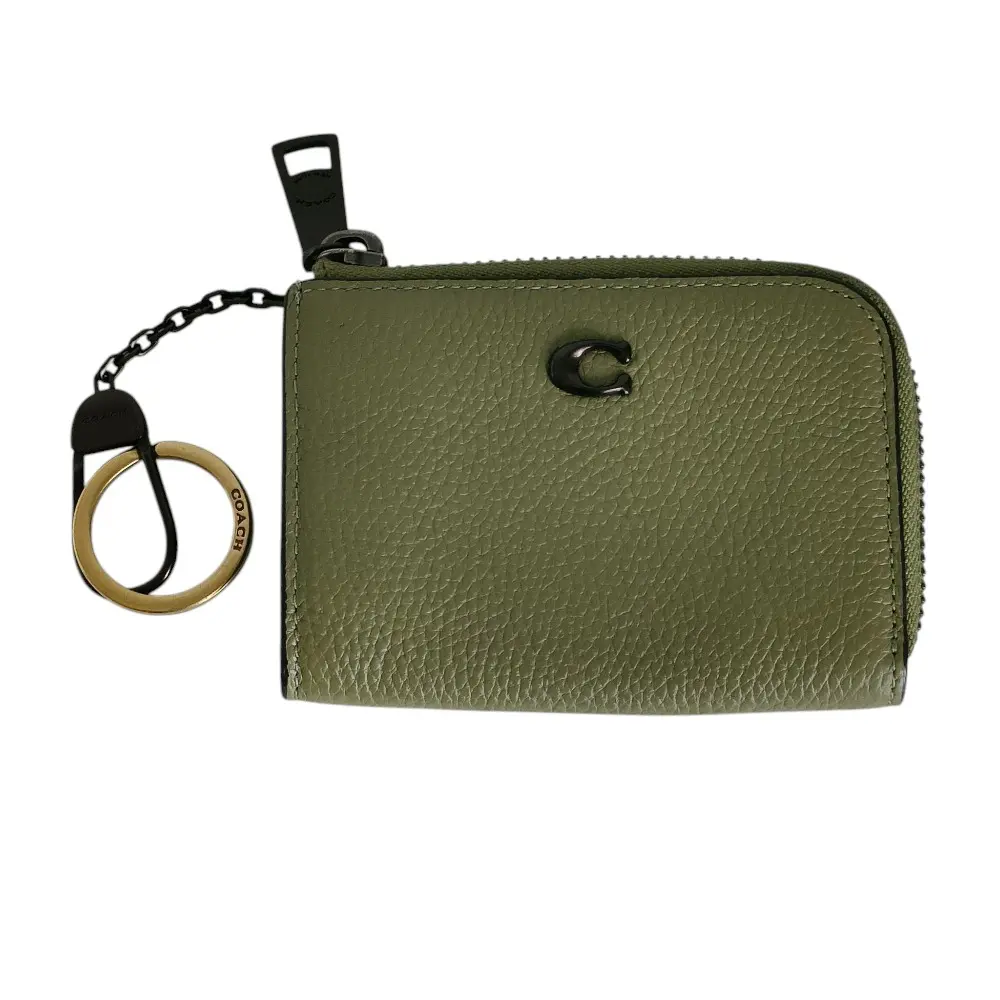 COACH コーチ Lジップ キー ケース レザー ポーチ 小物入れ CS719 グリーン