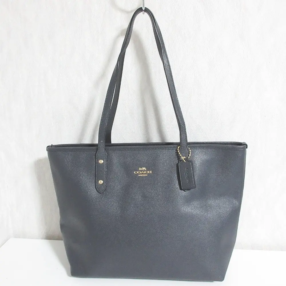 COACH コーチ レザー トートバッグ セミショルダーバッグ F58846 グレー