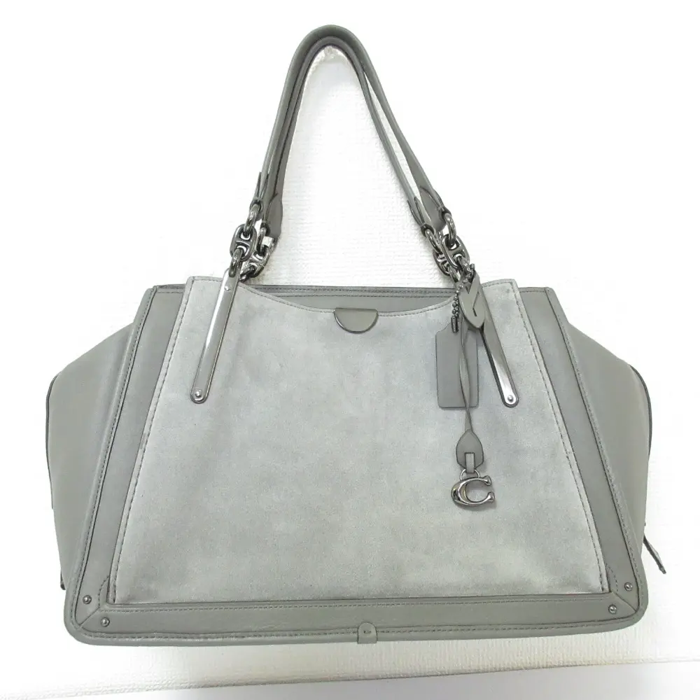 COACH コーチ ドリーマー36 スムースレザー スエード 2way トートバッグ ショルダーバッグ 32316 グレー