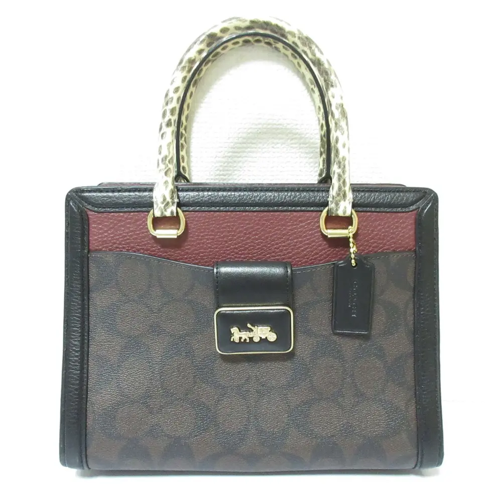 COACH コーチ グレース キャリーオール シグネチャー 2way ハンドバッグ ショルダーバッグ CD701 マルチカラー