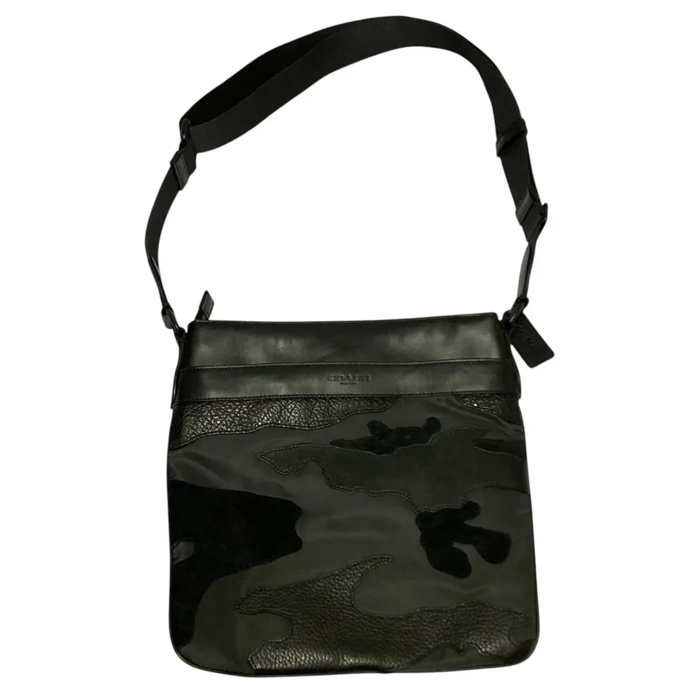 COACH コーチ レザー スエード ブラックアウト カモフラージュ クロスボディー ショルダーバッグ F11588 ブラックの買取実績【2025年3月買取】