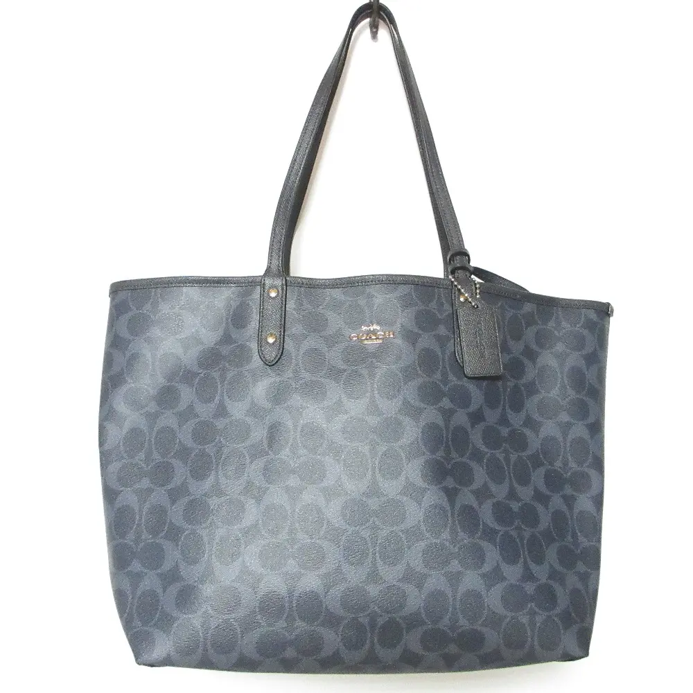 COACH コーチ シグネチャーリバーシブル トートバッグ F58293 ネイビー