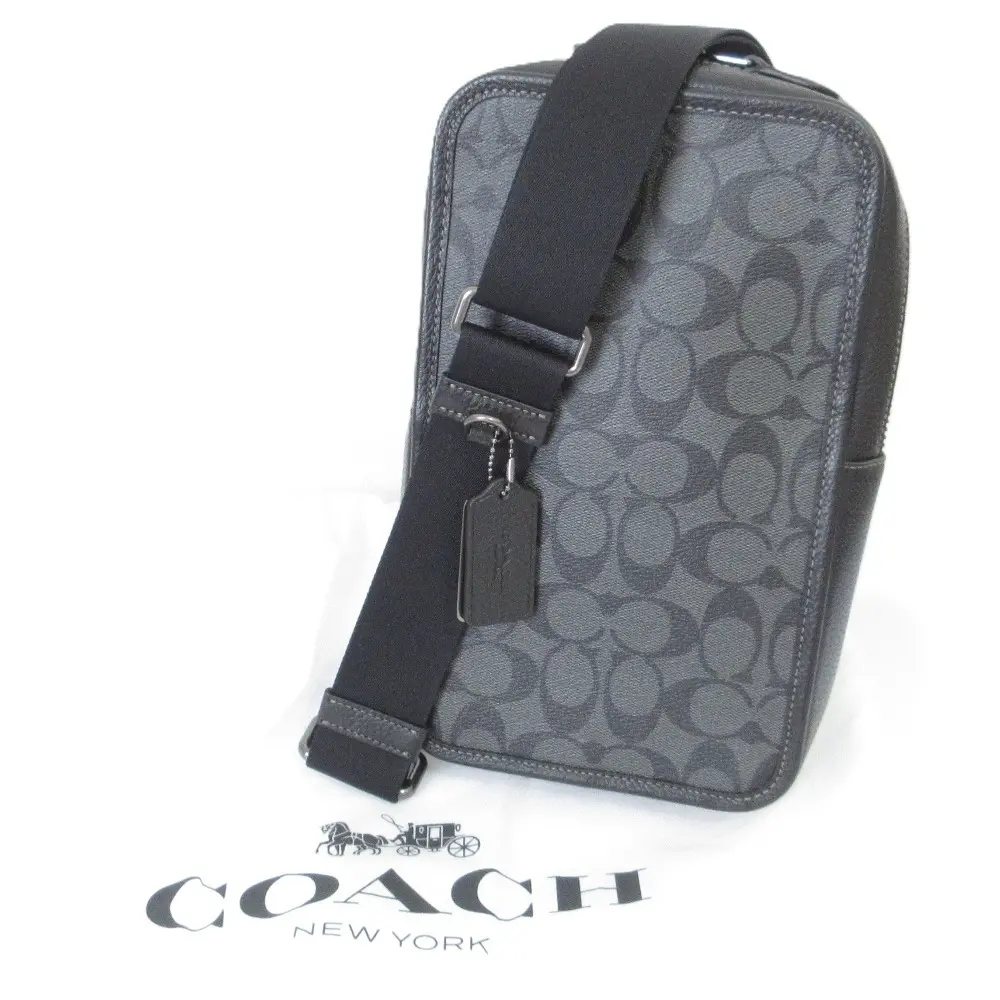 COACH コーチ サリバン パック シグネチャー キャンバス ショルダーバッグ ボディバッグ C9867 ブラック