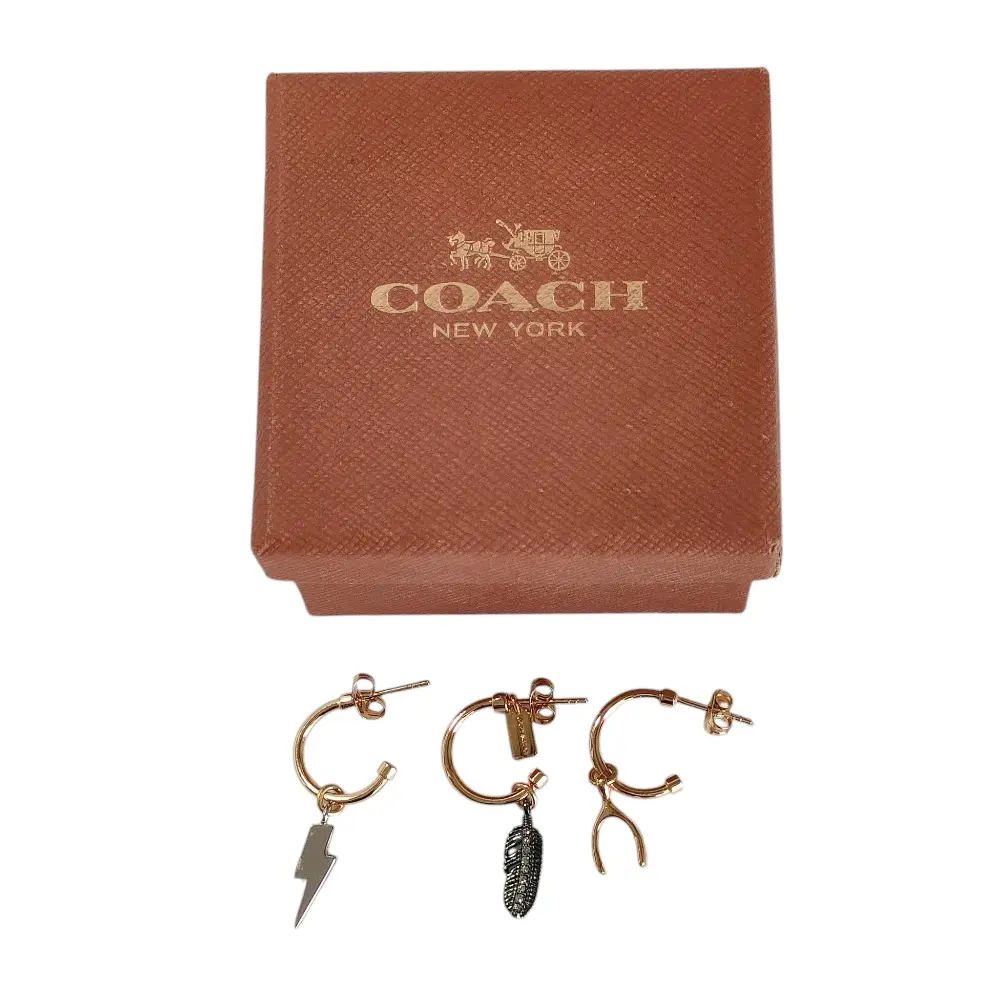 COACH コーチ フープ ピアス アクセサリー 3点セット 箱付き ゴールドカラーの買取実績【2025年3月買取】