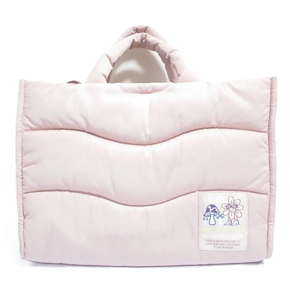 COACH コーチ コーチトピア ループ トート リサイクル ポリエステル キルティング 2WAY トートバッグ ショルダーバッグ ピンク