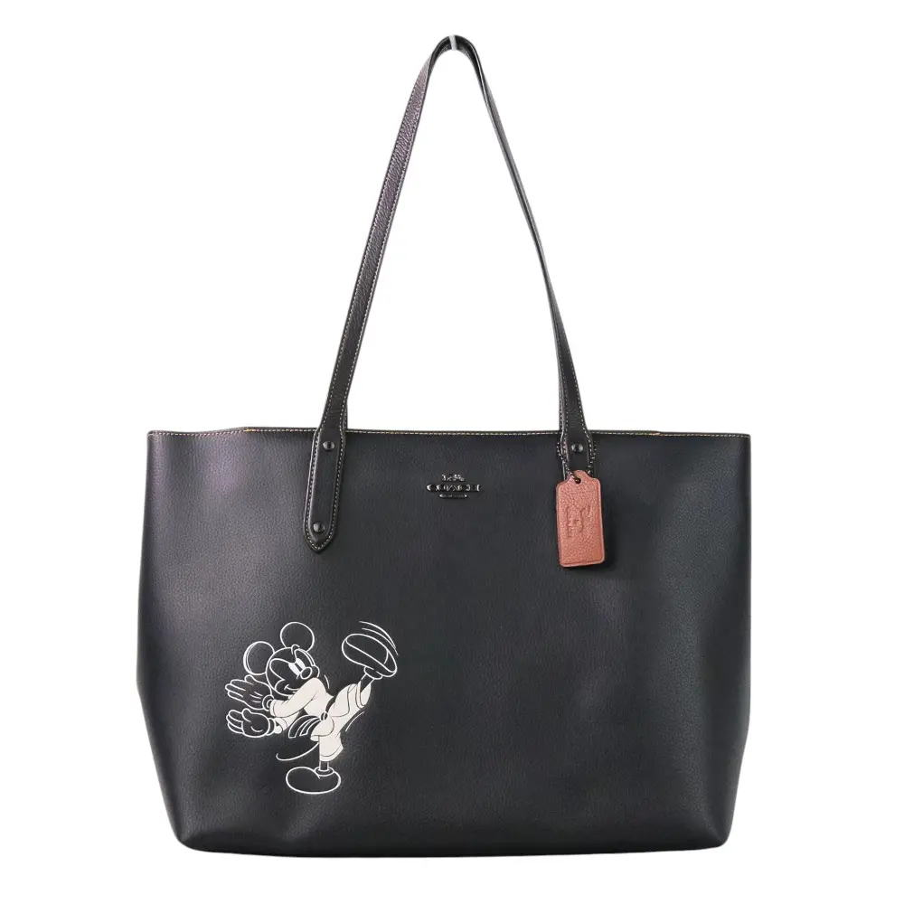 COACH コーチ ディズニーコラボ ミッキーマウス レザー トートバッグ 3911 ブラック