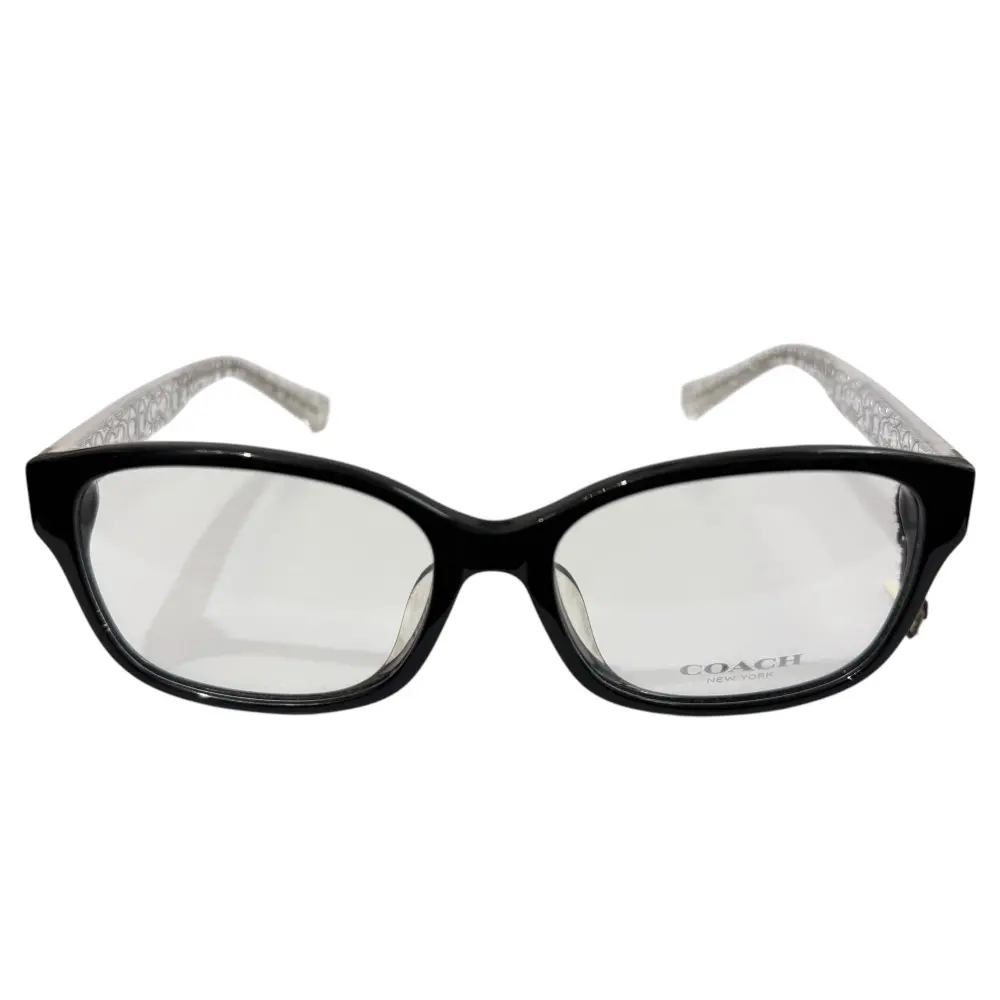 COACH コーチ シグネチャー セルフレーム ウェリントン メガネフレーム 眼鏡 アイウェア ブラック×クリア