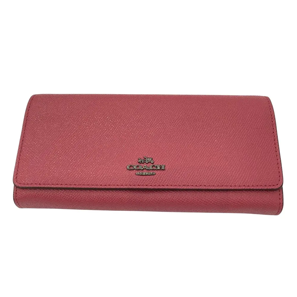COACH コーチ パスケース付き ロングウォレット 二つ折り長財布 58307 ピンク