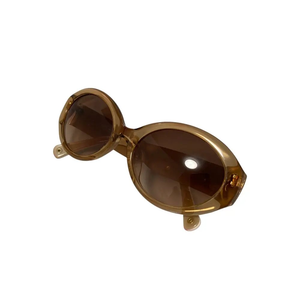 COACH コーチ ASHLEY セルフレーム オーバル サングラス 眼鏡 アイウェア クリアベージュ ブラウン