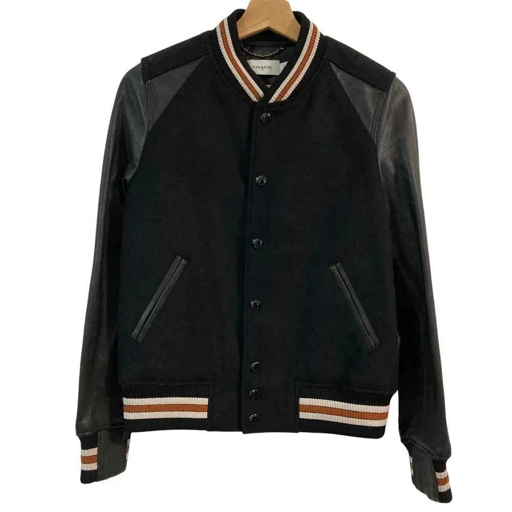 COACH コーチ ヴァーシティジャケット スタジャン 67485 サイズ4 ブラック
