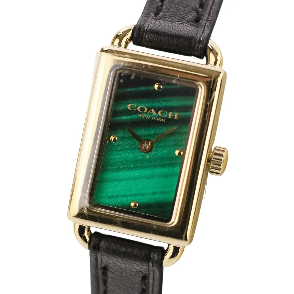 COACH コーチ リズ ウォッチ 24mm 腕時計 CA.144.7.34.2018 グリーン文字盤 ゴールドカラー ブラックの買取実績【2025年9月買取】