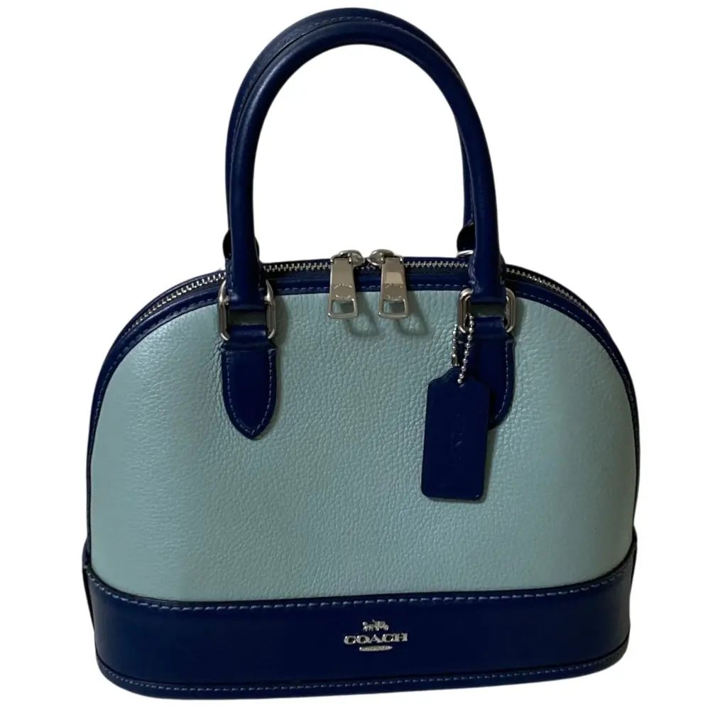COACH コーチ サブリナ サッチェル バッグ・カラーブロック 2way ハンドバッグ ショルダーバッグ CAM56 ブルー