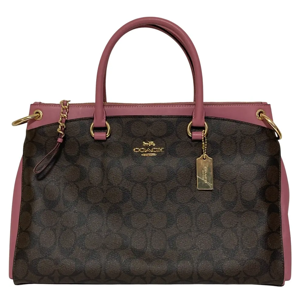 COACH コーチ シグネチャー ミア サッチェル 2WAYトートバッグ F76643 ピンク の買取実績【2025年11月買取】