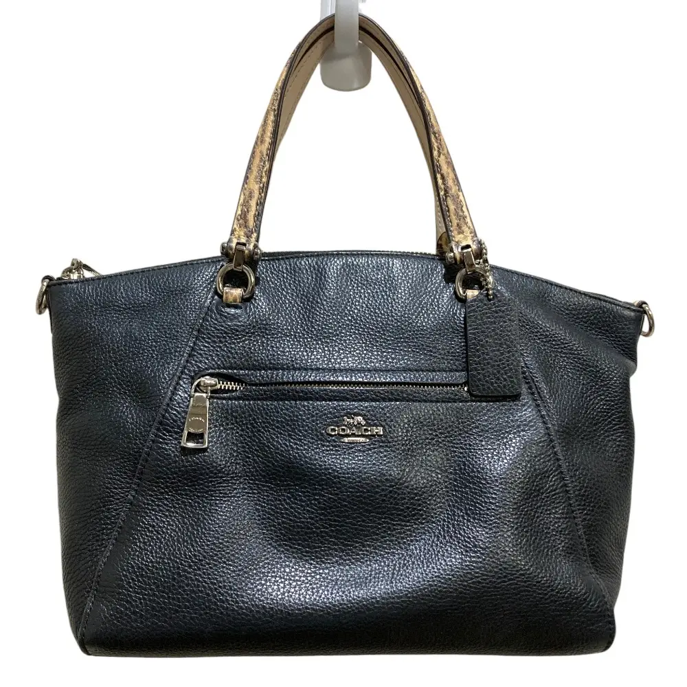 COACH コーチ プレーリー サッチェル パイソン トートバッグ ハンドバッグ F88561 ブラック