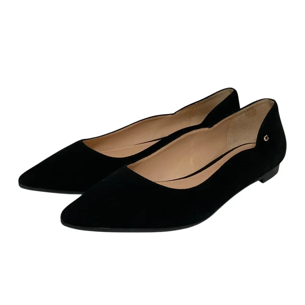 COACH コーチ VIERRA SUEDE SKIMMER スウェード ポインテッドトゥ フラットパンプス G5224 サイズ6.5C 23.5cm相当 ブラック 