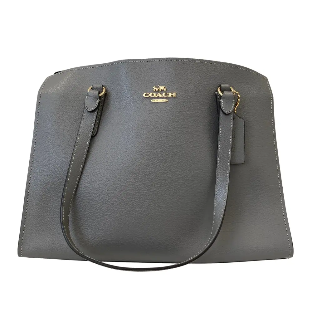 COACH コーチ テイタム キャリーオール レザー ハンドバッグ C4078 グレー