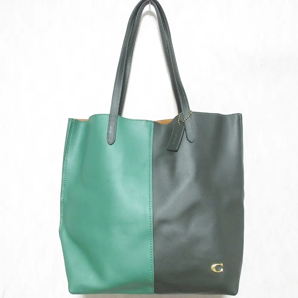 COACH コーチ バイカラー レザー ノーストートバッグ ショルダーバッグ CN423 グリーン