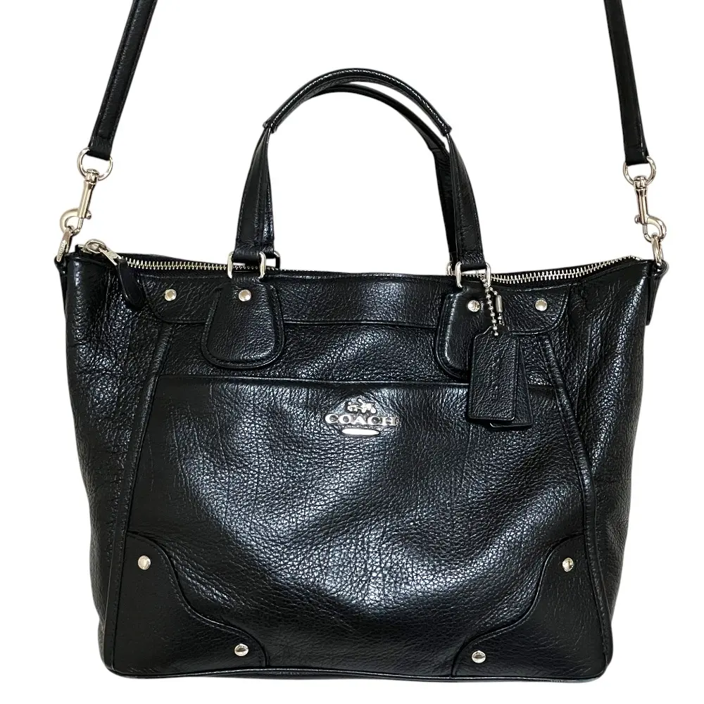 COACH コーチ ミッキー サッチェル 2way レザー ショルダーバッグ トートバッグ F34040 ブラック