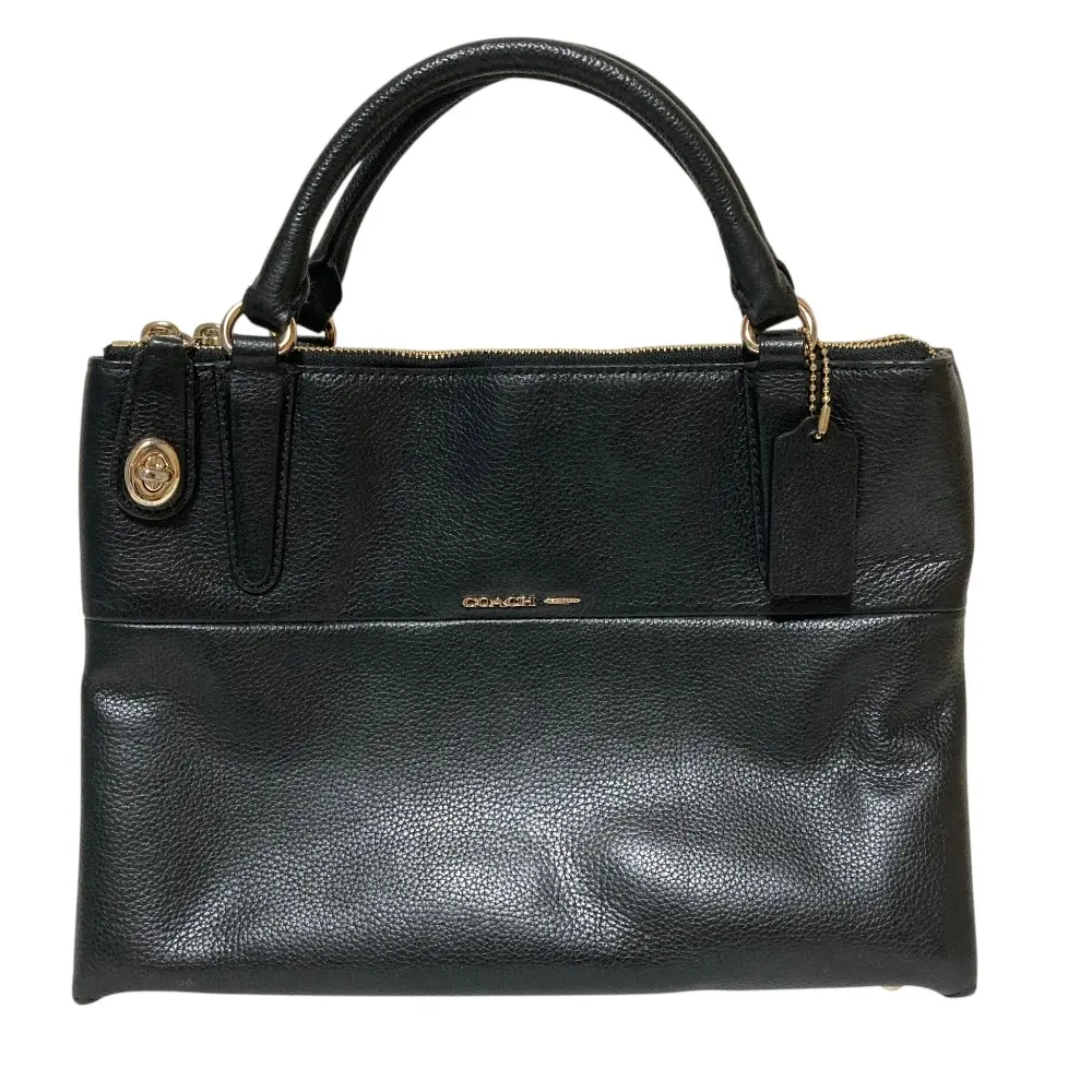 COACH コーチ ザ スモール ターンロック ボロー レザー 2WAY トートバッグ ショルダーバッグ 33732 ブラック