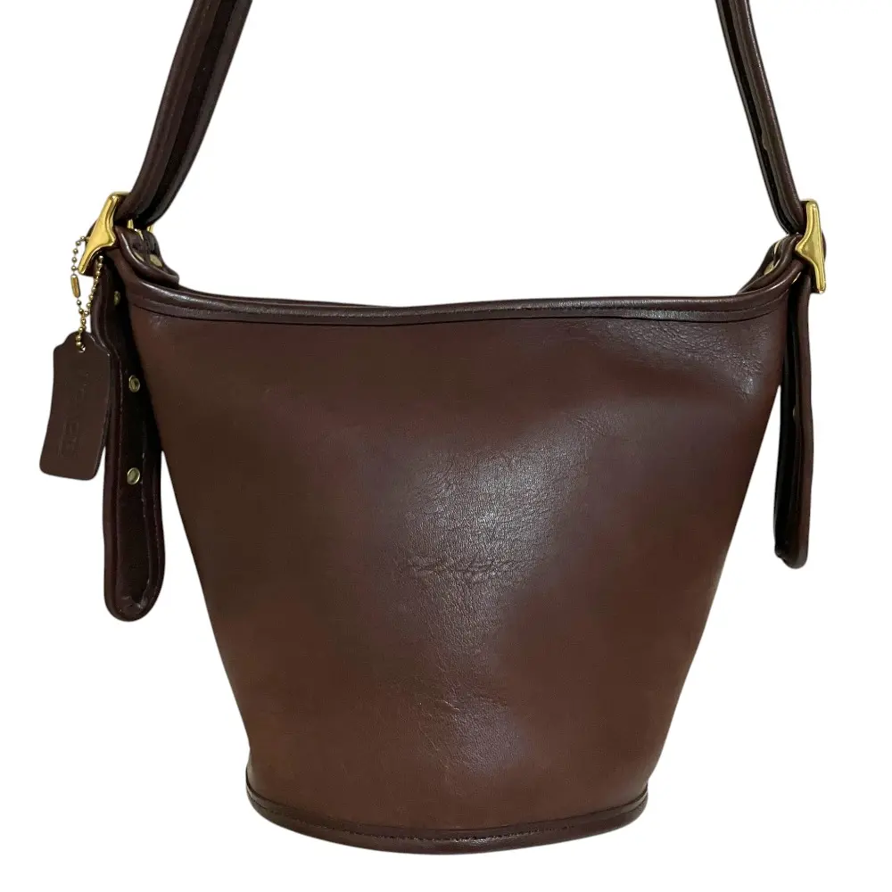 COACH コーチ オールド レザー ダッフルショルダーバッグ バケツバッグ 9019 ブラウン