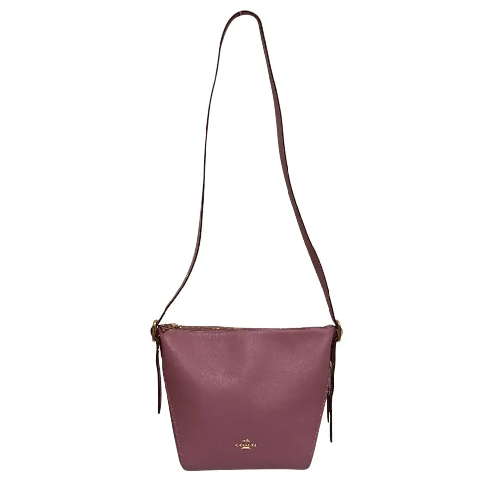 COACH コーチ スモール クロスボディ ダッフル レザー ショルダーバッグ 21377 ピンク