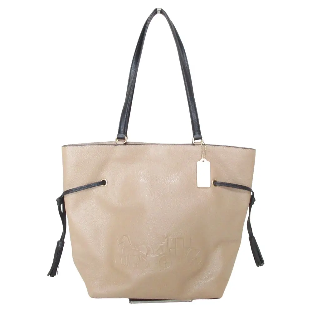 COACH コーチ Andy Tote アンディ レザートートバッグ CA165 ベージュ