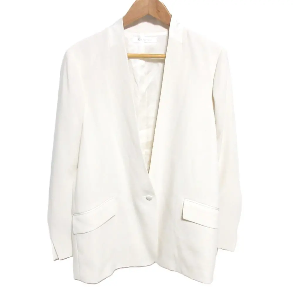 22AW Col Pierrot コルピエロ MUSE de Deuxieme Classe White single ノーカラージャケット 38 ホワイト
