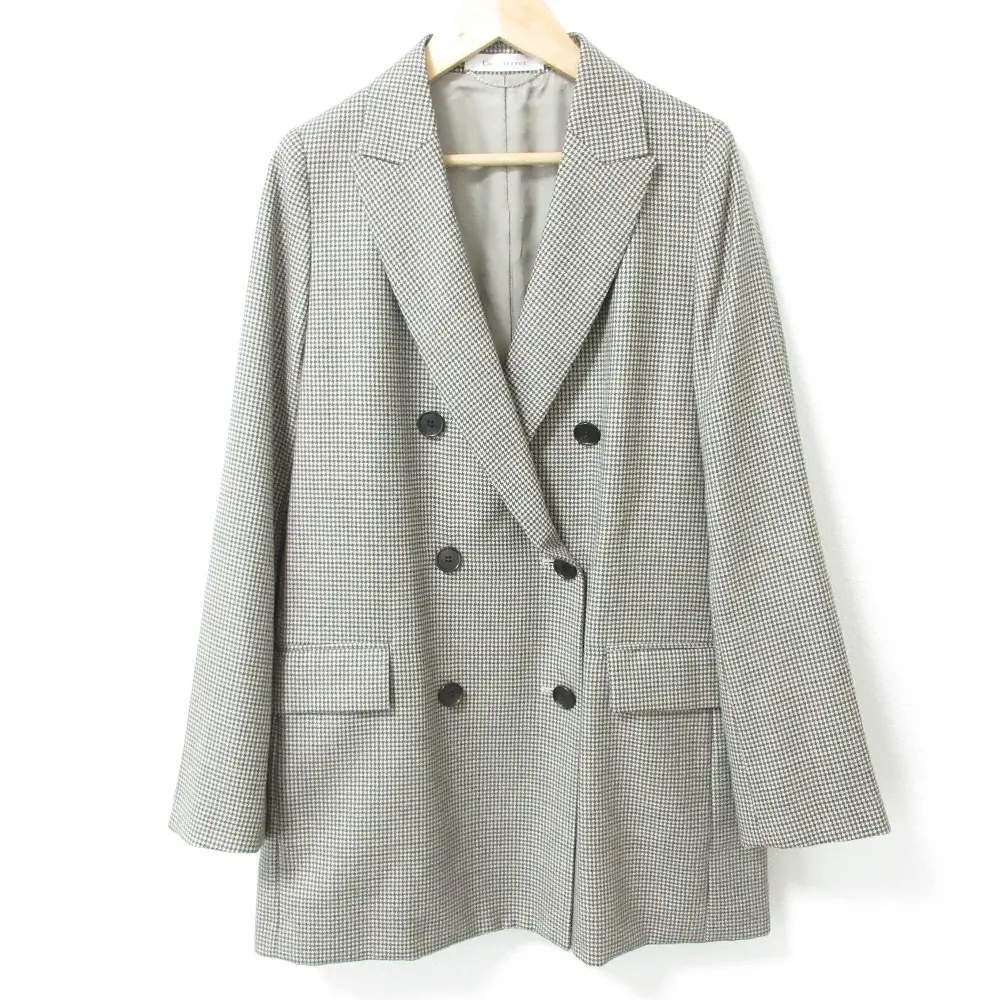 21AW Col Pierrot Deuxieme Classe コルピエロ ドゥーズィエムクラス 千鳥格子 ダブルブレスト テーラードジャケット グレー系