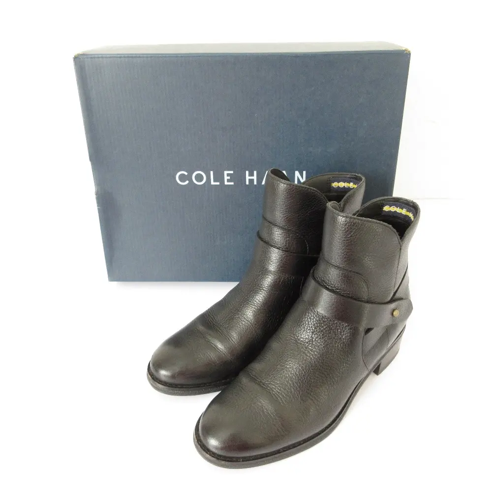 COLE HAAN コールハーン ウァイリー ウォーターレジスタント ブーティー 45 ショートブーツ W22038 5B 22cm相当 ブラック