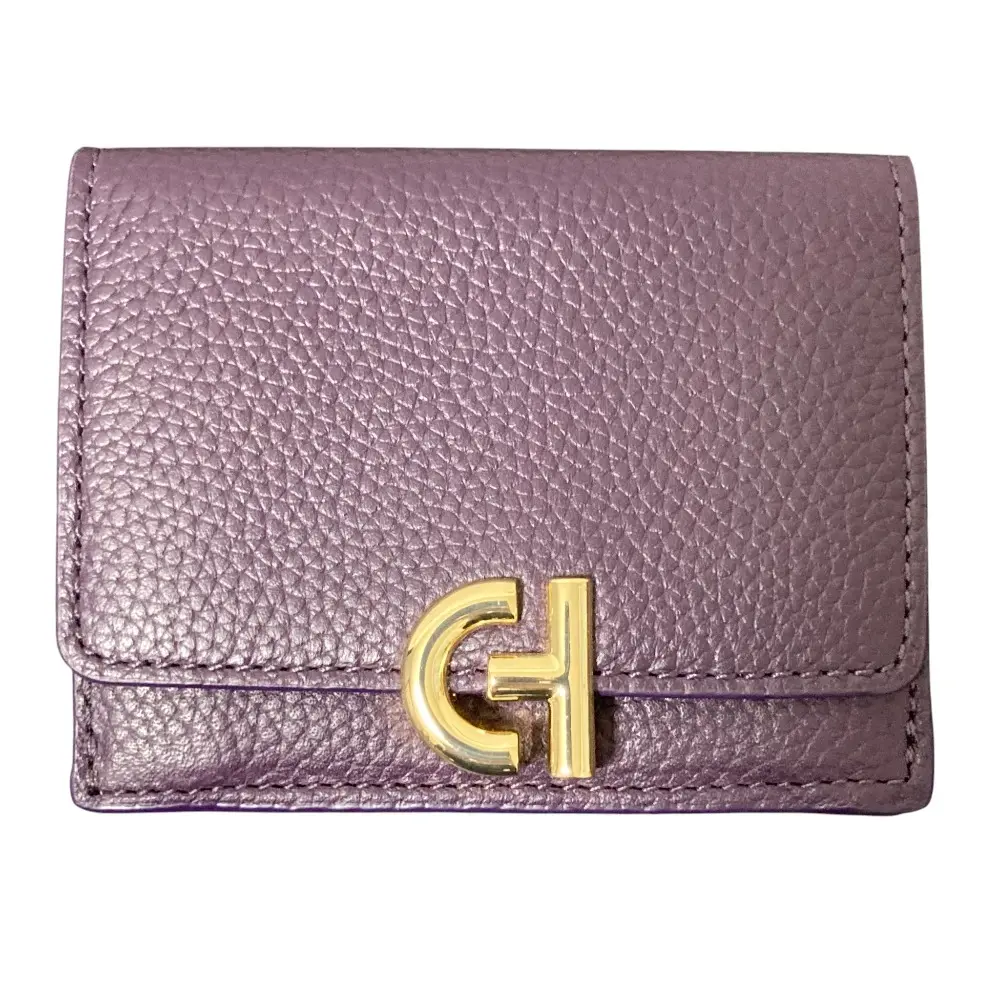 COLEHAAN コールハーン エッセンシャル トリフォールド コンパクトウォレット ミニ財布 パープル