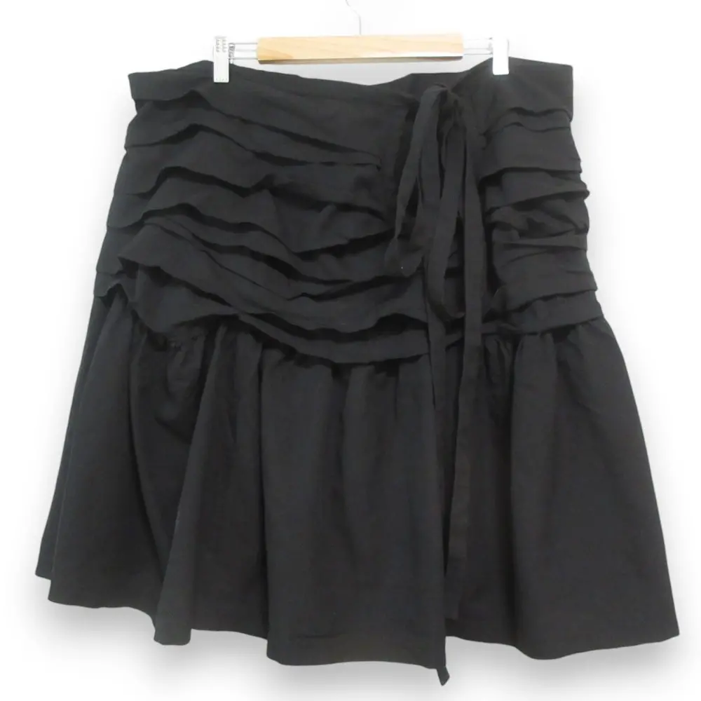 AD2006 COMME des GARCONS コムデギャルソン コムコム ギャザー ティアードスカート RS-S003 Sサイズ ブラック