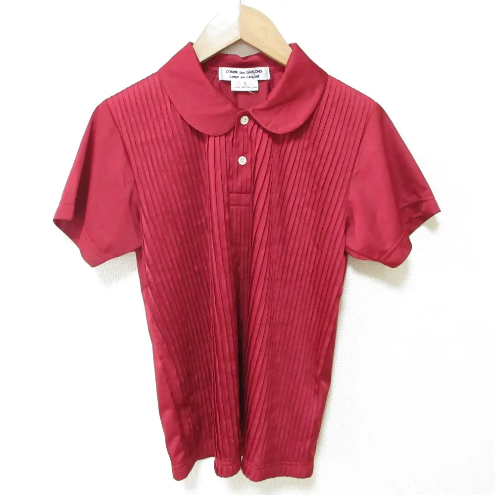 コムデギャルソン コムコム 丸襟 半袖ステッチ シャツ ブラウス M コムデギャルソン コムコム 丸襟 半袖ステッチ シャツ ブラウス M