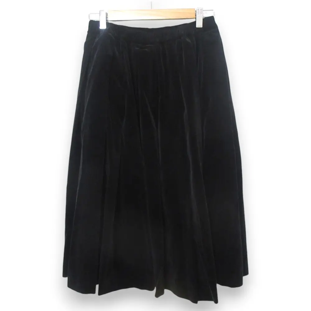 COMME des GARCONS コムコム コムデギャルソン ベロア ミモレ丈 ボリュームイージースカート RR-S008 Sサイズ ブラック