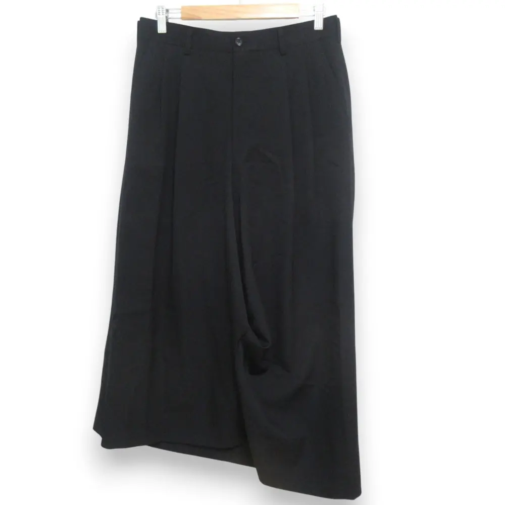 24SS COMME des GARCONS コムコム コムデギャルソン ツータック 変形 ワイドパンツ RM-P015 Sサイズ ブラック