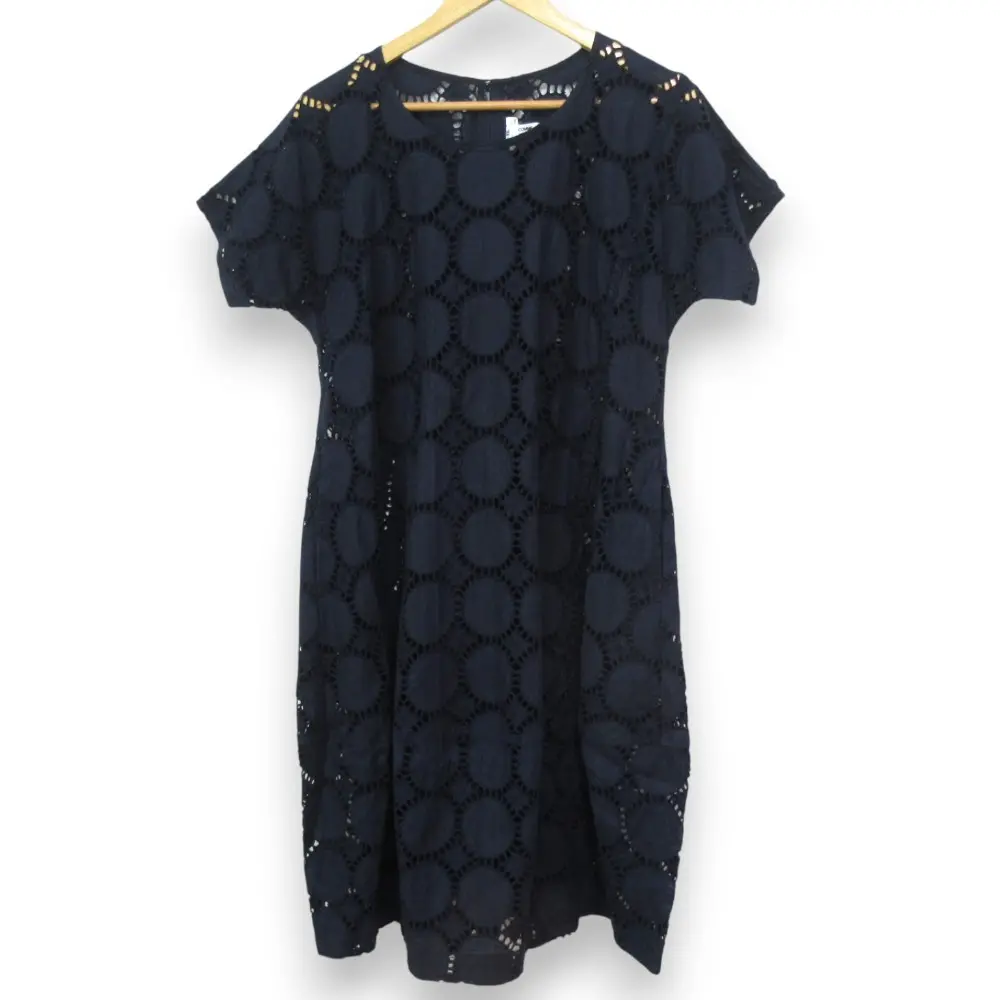 AD2014 COMME des GARCONS コムコム コムデギャルソン リネン カットワークレース 半袖 ワンピース XS ネイビーの買取実績【2025年5月買取】