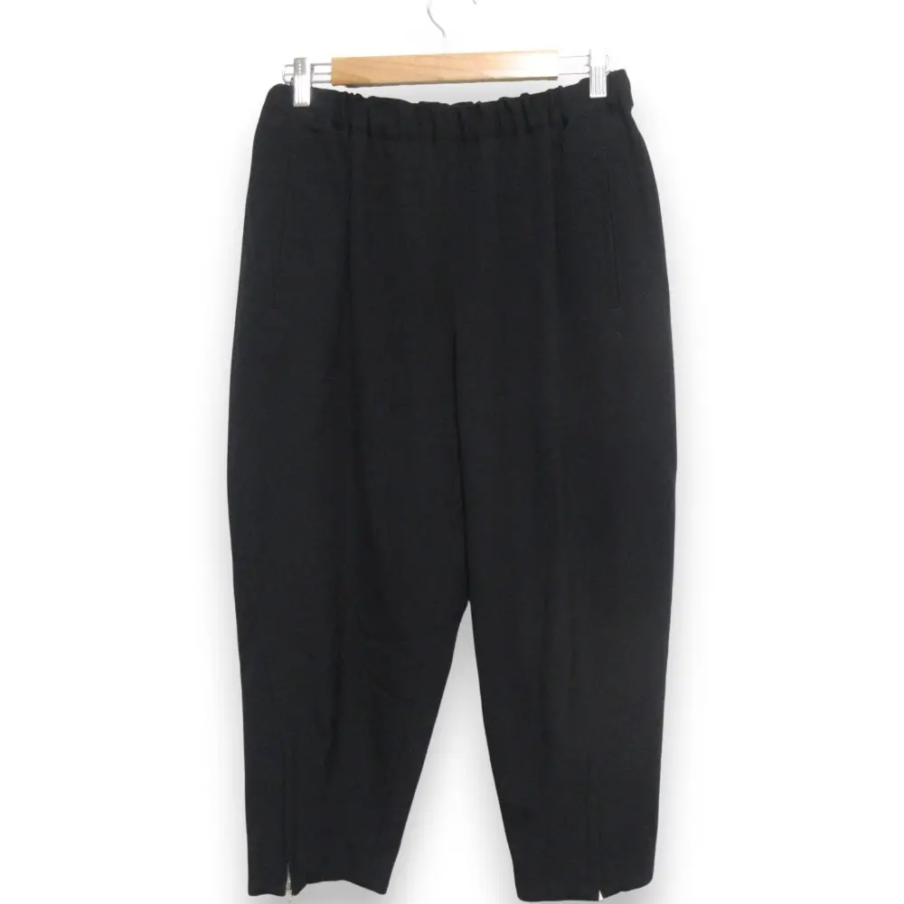 23AW COMME des GARCONS コムデギャルソン コムコム ウール100％ タックイージーパンツ RL-P003 Sサイズ ブラック